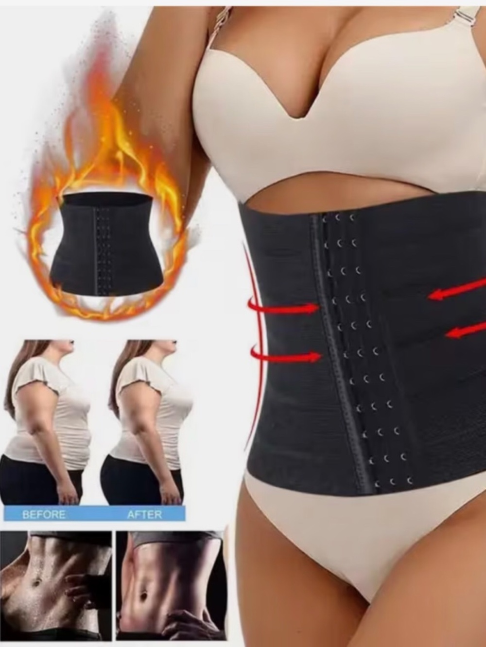 Women’s Flexible Floral Design Waist Shaper Size XL